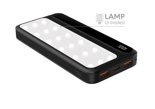 Powerbank Rebeltec P10 LCDPD LAMP (10 000mAh 22,5W) z latarką LED
