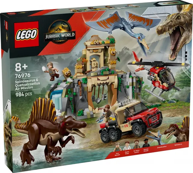Klocki Jurassic World 76976 Powietrzna misja z kecalkoatlem i spinozaurem