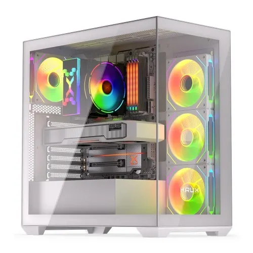 Obudowa KRUX Exo White ATX, z oknem, bez zasilacza, biała