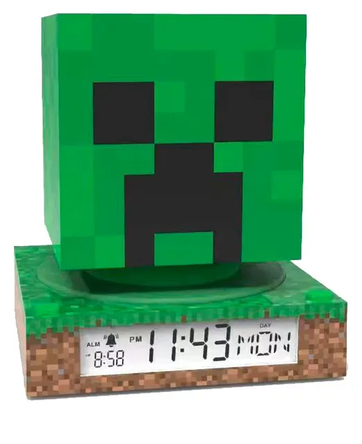 Lampka 3D z budzikiem Minecraft