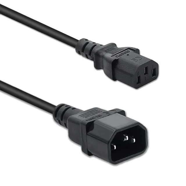 Kabel zasilający Qoltec do UPS, IEC C13/C14, 3x1.0mm2, 1.5m