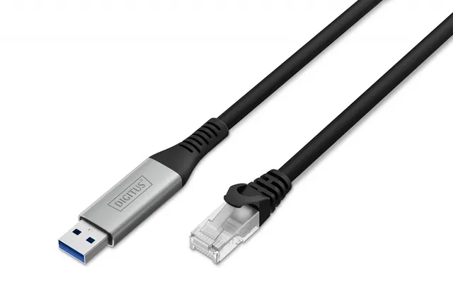 Kabel adapter DIGITUS USB-A – RJ45 Kat. 6A S/FTP, 1 Gbit/s, USB 3.2 Gen1, LSZH, 5m