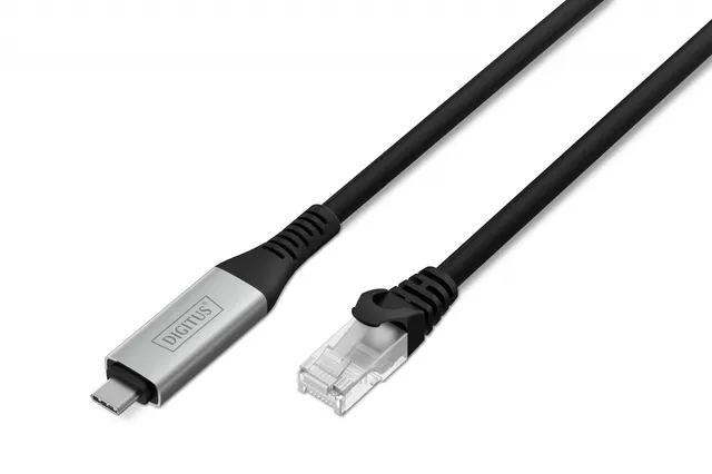 Kabel adapter DIGITUS USB-C – RJ45 Kat. 6A S/FTP, 1 Gbit/s, USB 3.2 Gen1, LSZH, 5m