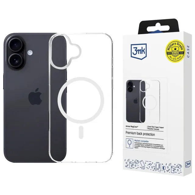 Etui Armor MagCase do iPhone 16 MagSafe przezroczyste