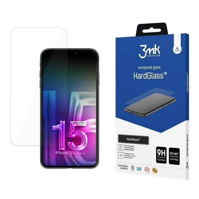 Hardglass iPhone 15 Pro Max 6,7" szkło hartowane 9H