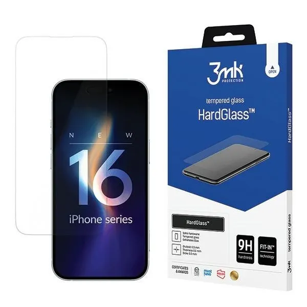 Szkło hartowane do Apple iPhone 16 - 3mk HardGlass