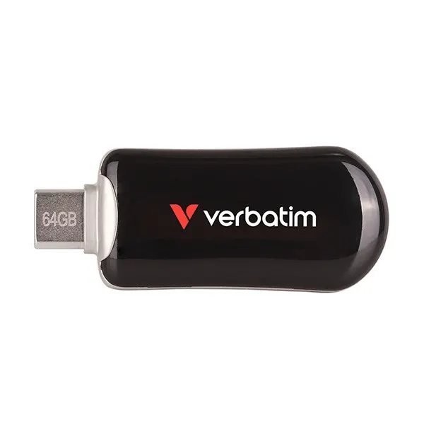 Pendrive Verbatim Plectra 64GB USB-C 3.0 Black