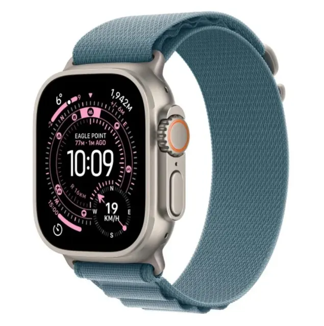 Watch Ultra 3 GPS + Cellular 49mm Koperta 49 mm z tytanu w kolorze naturalnym Opaska Alpine w kolorze jasnoniebieskim - rozmiar S