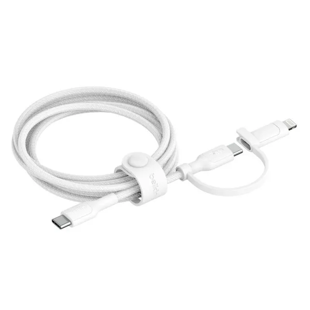 Kabel 2-in-1 USB-C/LTG 1.5m biały