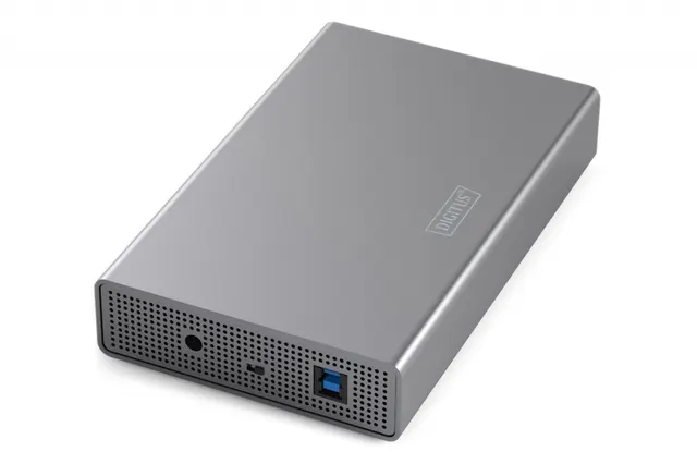 Obudowa DIGITUS USB 3.0 na dysk SSD/HDD 2.5" oraz 3.5" SATA III max. 16 TB z zasilaczem, aluminiowa