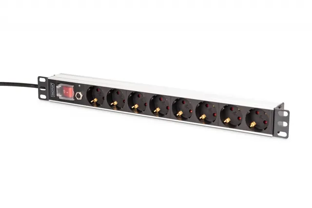 Listwa zasilająca DIGITUS PDU Rack 19" z zabezpieczeniem przeciążeniowym