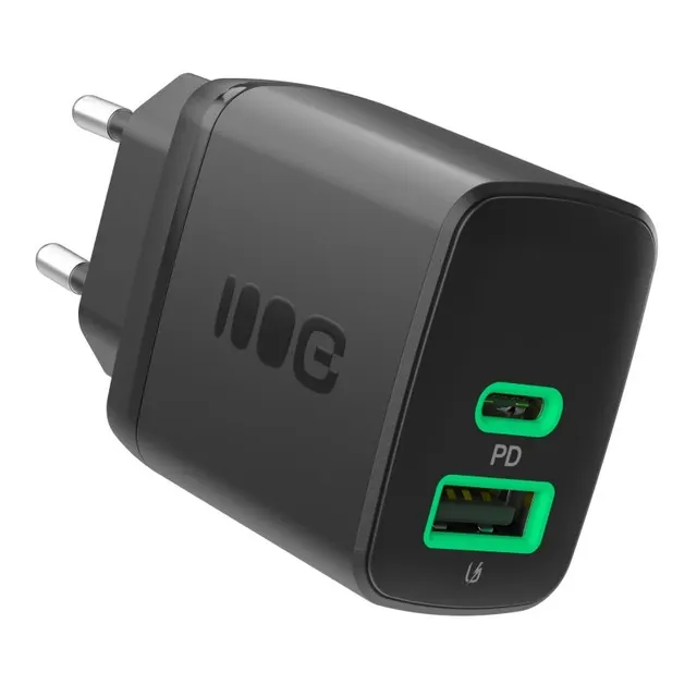 GREENCELL ŁADOWARKA USB-C/A POWERSOURCE DUO30 30W 1X USB-C + 1X USB-A PD QC CZARNA