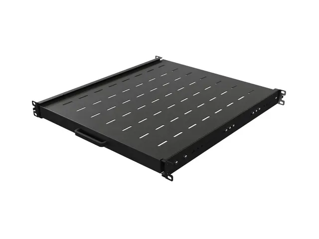 Półka wysuwana do szaf rack 19 cali 500mm czarna