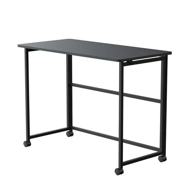 Biurko składane Maclean MC-1250 B, czarne, mobilne, 100x50cm, max. 50kg