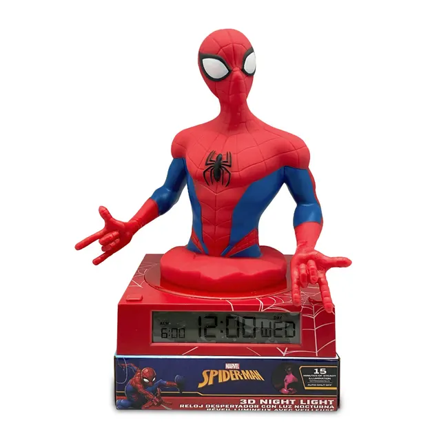 Lampka 3D z budzikiem Spider Man