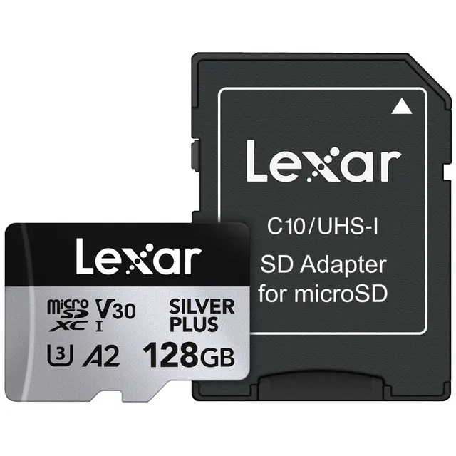 Karta pamięci Lexar microSDXC Silver Plus 128GB V30 UHS-I U3 A2 205/150MB/s