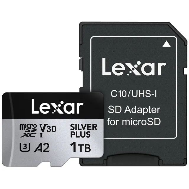 Karta pamięci microSD 1TB C10 A2 U3 V30 205/150MB/s Silver Plus