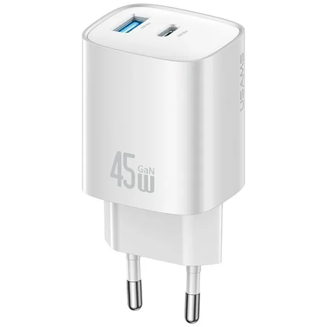 Ładowarka sieciowa T66 45W GaN CC290 USB-A + USB-C Fast charge