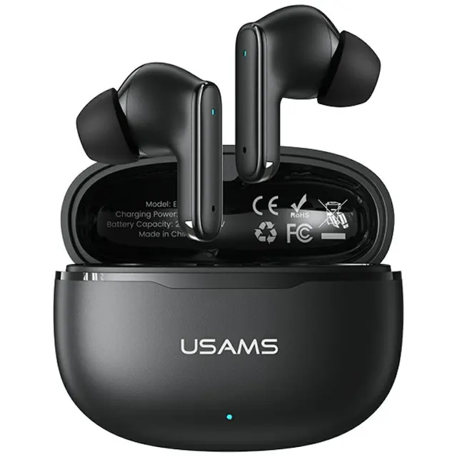 Słuchawki z mikrofonem Usams E05 TWS Bluetooth 5.0+ stacja dokująca - czarne