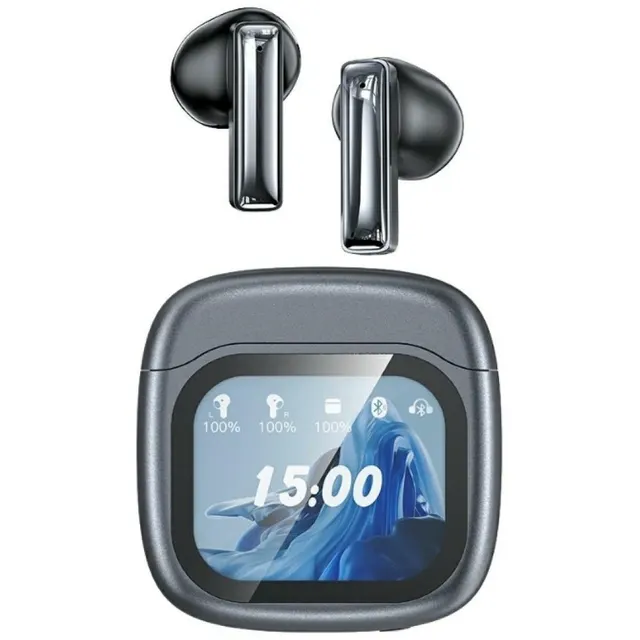 Słuchawki bluetooth ENC TP100 5.4 TWS LCD czarne