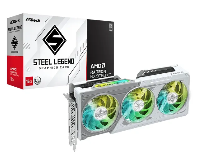 Karta VGA ASRock Radeon RX 9060 XT Steel Legend 16GB OC GDDR6 128bit HDMI+2xDP PCIe5.0