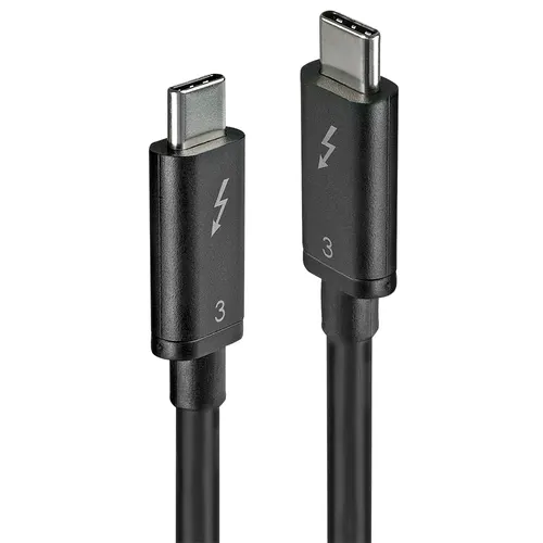Lindy 41555 kabel Thunderbolt 0,5 m 40 Gbit/s Czarny