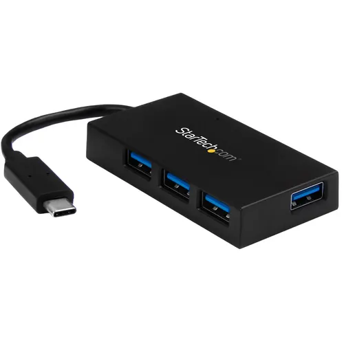 StarTech.com HB30C4AFS huby i koncentratory USB 3.2 Gen 1 (3.1 Gen 1) Type-C 5000 Mbit/s Czarny
