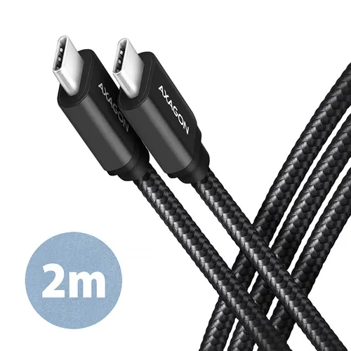 Axagon BUCM3-CM20AB kabel USB USB 3.2 Gen 1 (3.1 Gen 1) 2 m USB C 5 Gbit/s 60 W Czarny