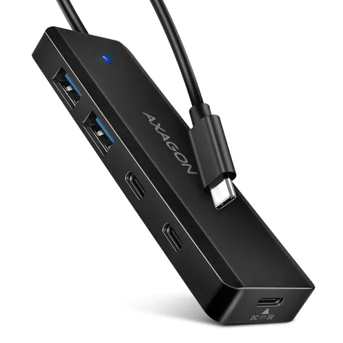 Axagon HUE-C2C huby i koncentratory USB 3.2 Gen 1 (3.1 Gen 1) Type-C 5000 Mbit/s Czarny