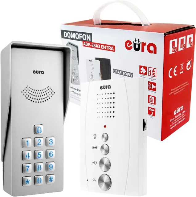 Domofon EURA ADP-38A3 ENTRA (biały)