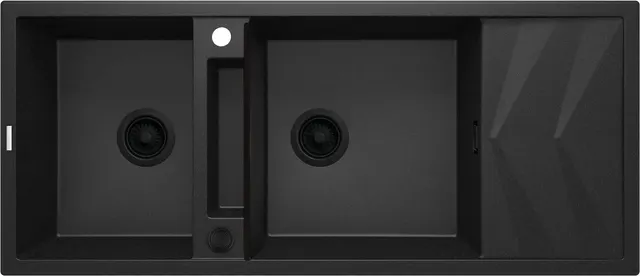 Zlewozmywak granitowy magnetyczny 2-komorowy z ociekaczem ZRM_G213 5907650817192