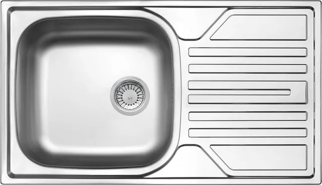 Zlewozmywak stalowy 1-komorowy z ociekaczem - odpływ 3.5 ZEL_0113 5908212037676