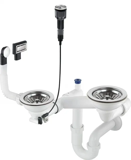 Syfon DEANTE SPACE-SAVER ZXY9983 do zlewozmywaka granitowego 1.5- i 2-komorowego