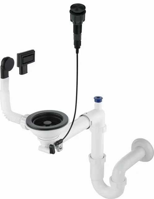 Syfon do zlewozmywaka granitowego 1-komorowego - Space-Saver ZXY_N982