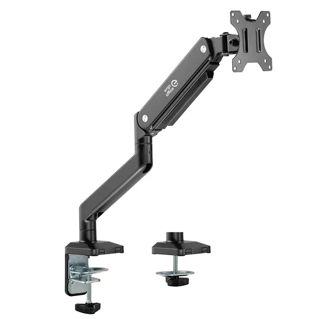 Uchwyt biurkowy do monitora uniwersalny Ergo Office sprężyna gazowa 17 -35 15kg VESA 75x75 / 100x100 ER-445