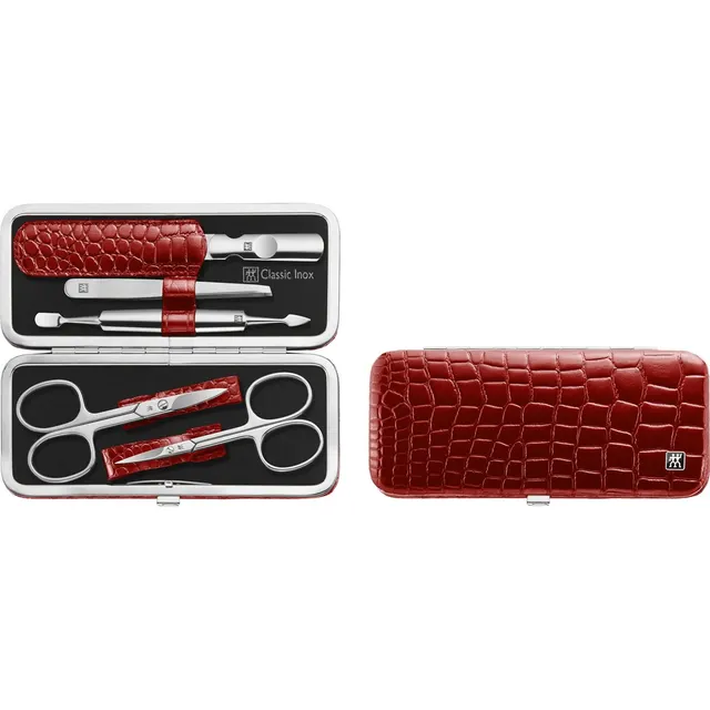 ZWILLING CLASSIC INOX Zestaw do manicure - czerwone etui 5 elementów