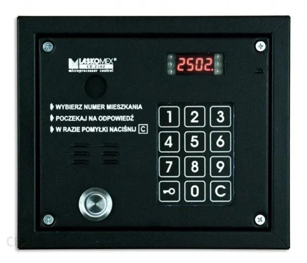 Laskomex CP-2503TP czarna Panel audio z czytnikiem kluczy Dallas