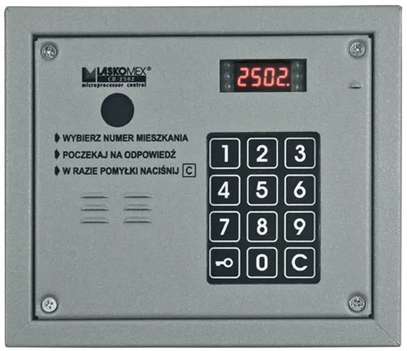 Panel audio z czytnikiem kluczy RFID Laskomex CP-2503R srebrny