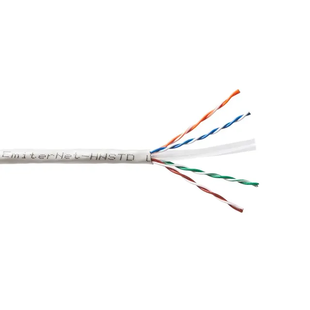 Kabel Emiter Net UTP (U/UTP) kat.6 450MHz drut standard PVC szary