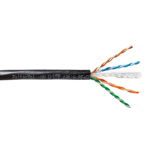 Kabel EmiterNet zewnętrzny żelowany UTP (U/UTP) kat.6 żel drut 4x2x0 57 PE+GEL