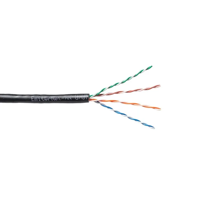 Kabel EmiterNet zewnętrzny PVC+PE UTP (U/UTP) kat.5e drut 4x2x0 5 PE
