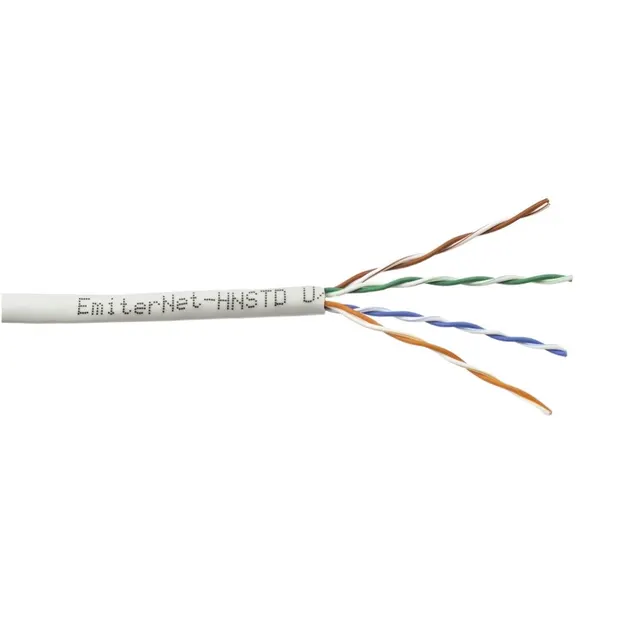 Kabel Emiter Net UTP (U/UTP) kat.5e 350MHz drut standard szary
