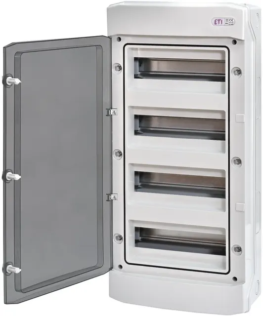 ECH-48PT-S ROZDZIELNIA PLASTIKOWA NT 48M 4X 12M N+PE IP65 DRZWI DYMNE BIAŁY DIDO 1500V/DC