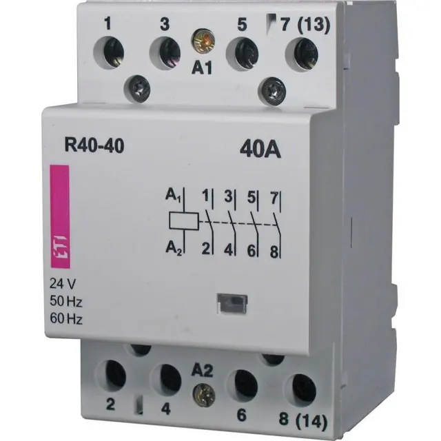 R 40-40 STYCZNIK MODUŁOWY 40A 4P 4Z 3M 230V AC ETICON