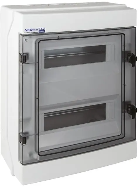 Rozdzielnica hermetyczna modułowa (500V AC 1000V DC) 2x12 natynkowa (N+PE) IP65 RH-24