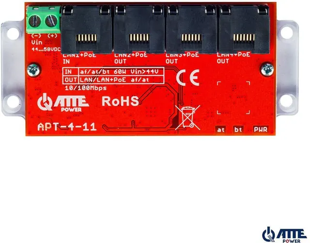 Switch PoE ATTE APT-4-11 4 portowy 10/100Mbps extender