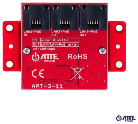 ATTE APT-3-11 Switch PoE 3 portowy 10/100Mbps extender