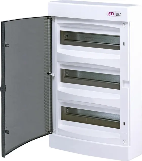 ECT36PT-S ROZDZIELNIA PLASTIKOWA NT 36M 3X 12M N+PE IP40 IK07 526X287X112 DRZWI DYMNE BIAŁY DIDO