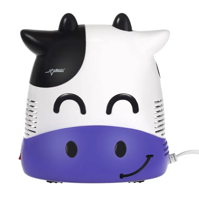 Inhalator dla dzieci Promedix krówka zestaw nebulizator maski filterki PR-810