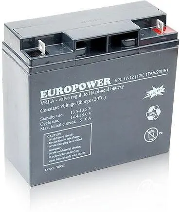 Akumulator AGM EUROPOWER serii EPL 12V 17Ah